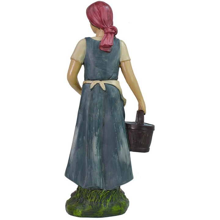 Donna con secchio in resina serie 40 cm