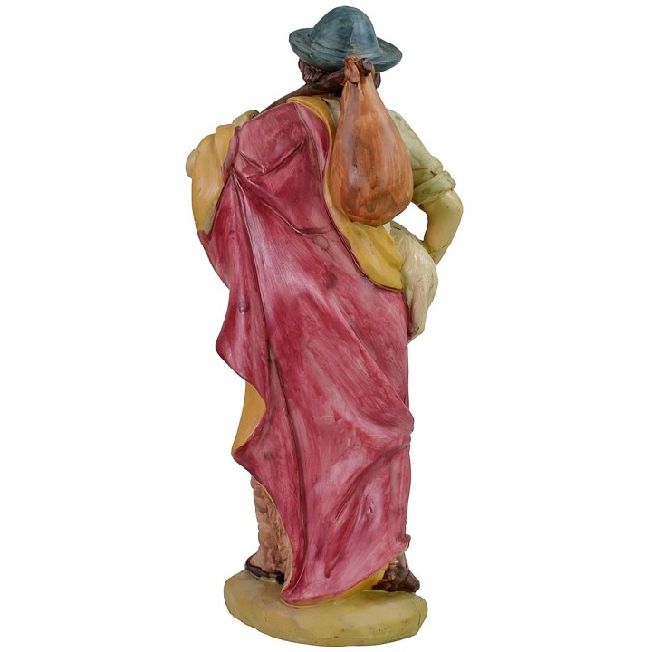 Pastore con agnello in resina serie 40 cm