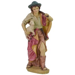 Pastore con agnello in resina serie 40 cm