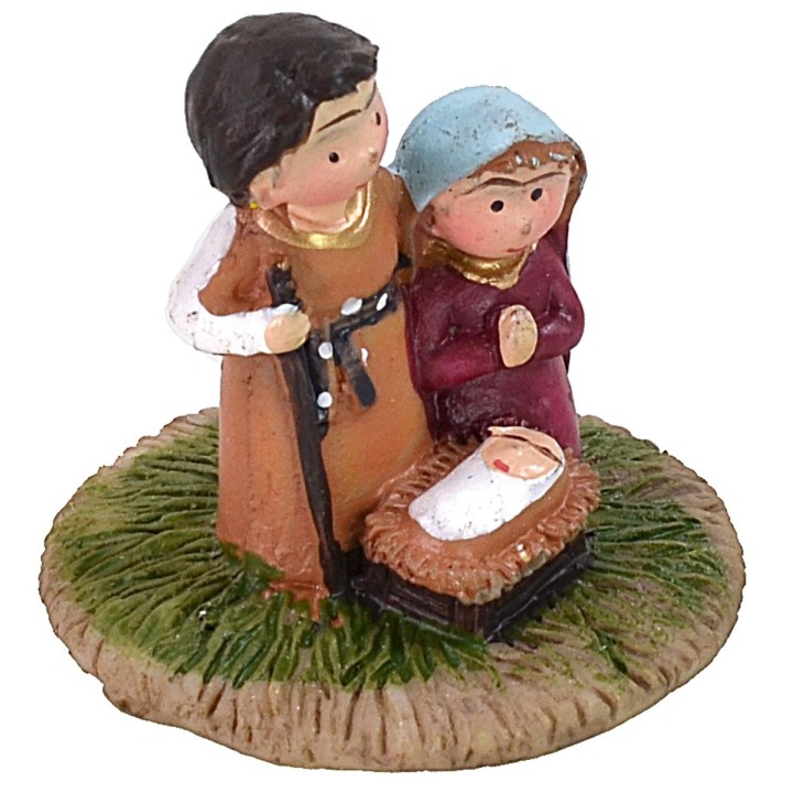 Natividad naïf de 3 cm en resina