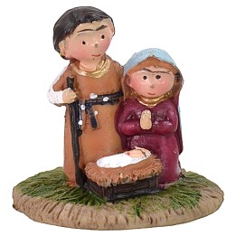 Natività naif 3 cm in resina