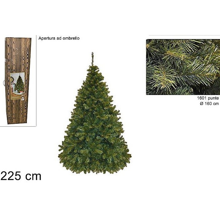 Paris Christmas tree with 1601 points cm 225h