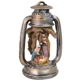 Linterna con Natividad en resina
