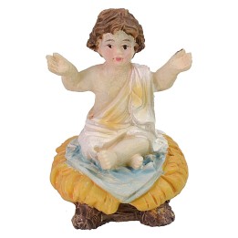 Gesù bambino seduto sulla culla 5,5 cm