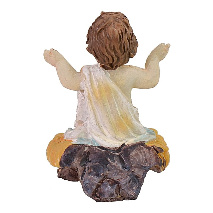 Baby Jesus sitting on the cradle 5.5 cm