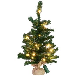 Árbol de Navidad de 60 cm de altura con 20 luces LED a batería.