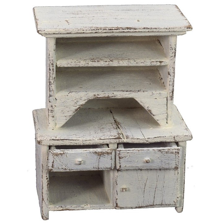 Credenza bianca con cassetti cm 8,5x5x10,5 h