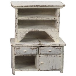 Credenza bianca con cassetti cm 8,5x5x10,5 h