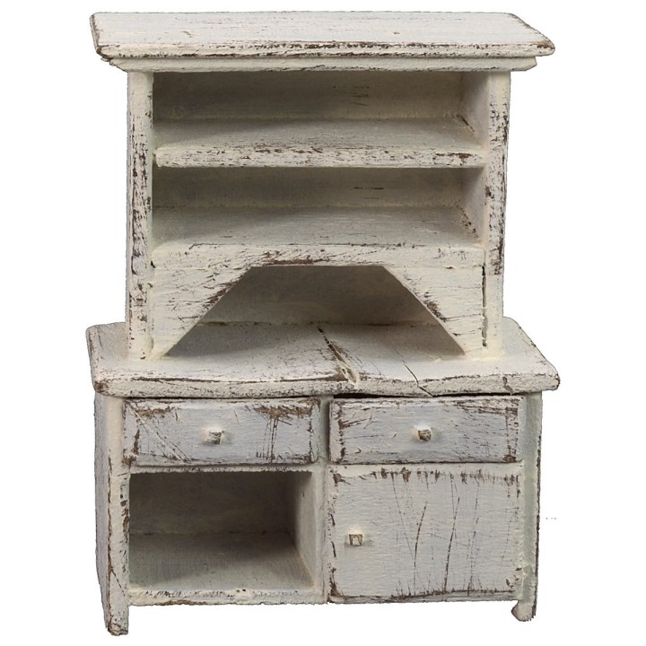 Credenza bianca con cassetti cm 8,5x5x10,5 h