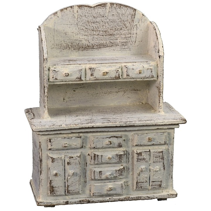 Credenza in legno bianco cm 9x5x11 h