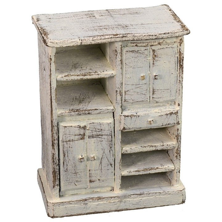 Kitchen cabinet in white wood cm 8,5x5x11 h