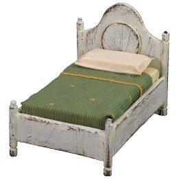 Cama individual de madera blanca cm 7x11x8 h