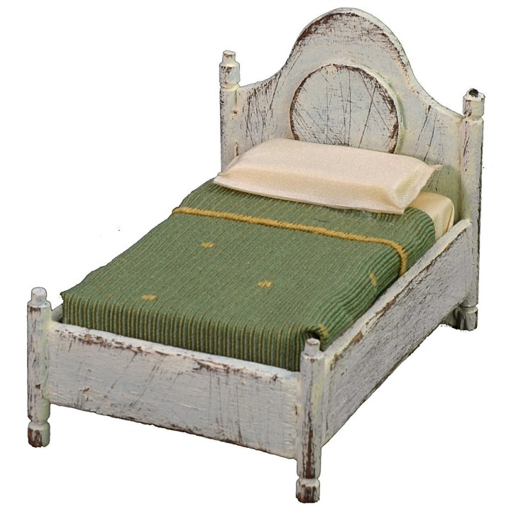 Cama individual de madera blanca cm 7x11x8 h
