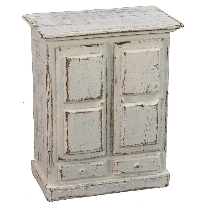 Armadio bianco con ante e cassetti cm 8,5x4,5x11 h