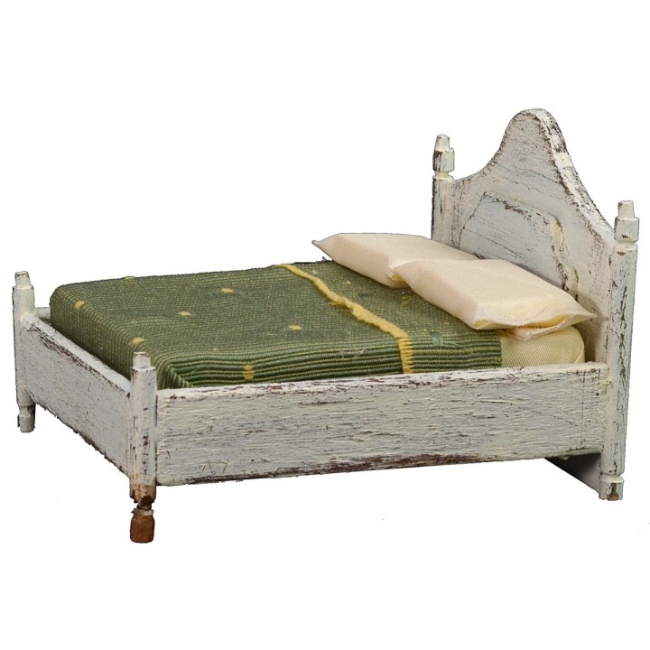 Double bed in white wood cm 10x11x8 h
