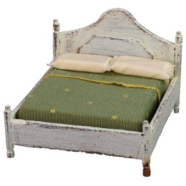 Cama matrimonial de madera blanca cm 10x11x8 h