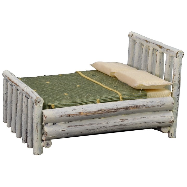 Letto bianco a due piazze cm 10,5x11x7 h
