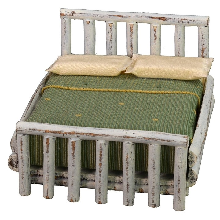 Letto bianco a due piazze cm 10,5x11x7 h