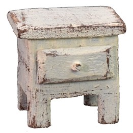 Bedside table in bleached wood cm 3,5x2,5x3,5 h