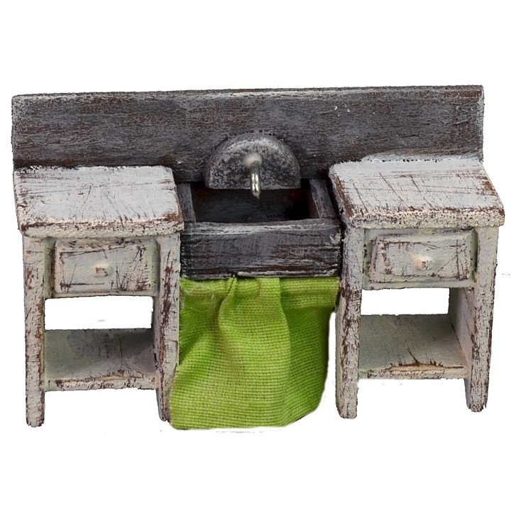Lavabo de madera cm 10x3,5x6,5 h