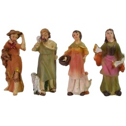 Conjunto de 4 personajes de 5 cm en resina