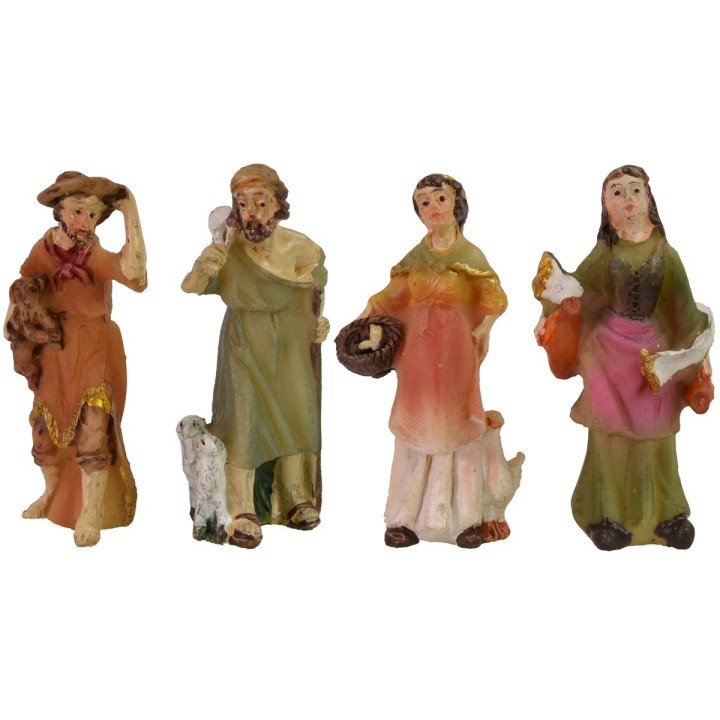 Set 4 personaggi 5 cm in resina