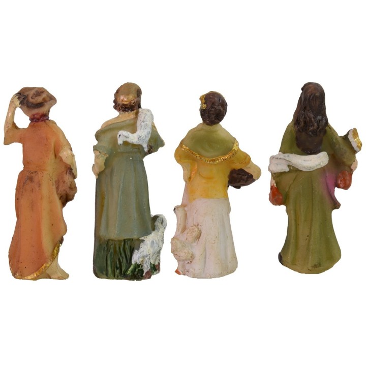 Conjunto de 4 personajes de 5 cm en resina