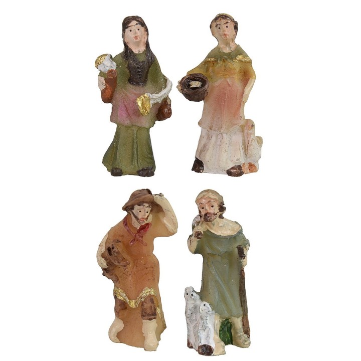Juego de 4 personajes de resina de 3,5 cm