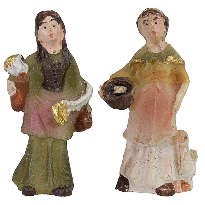 Set of 4 characters 3.5 cm in resin
