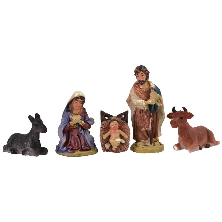 Natività 5 soggetti in resina serie 5 cm
