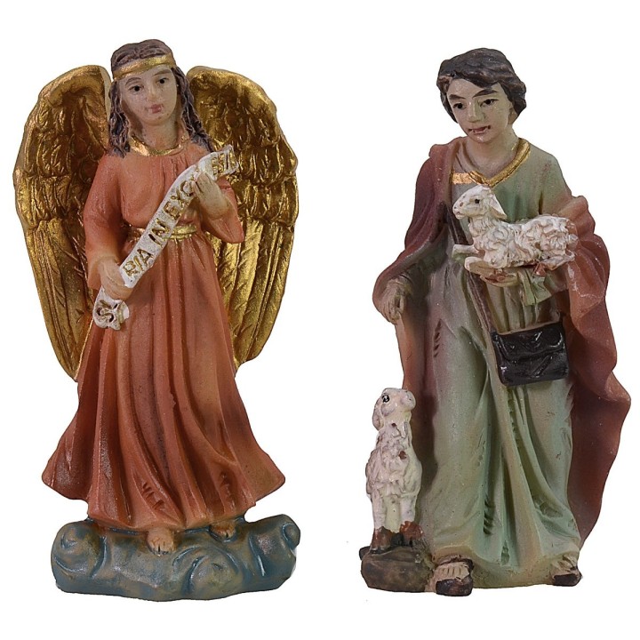 Natività 5 cm in resina a 11 soggetti