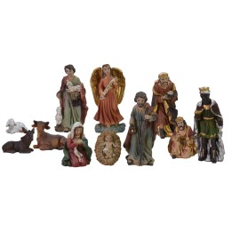 Natividad de 5 cm en resina con 11 figuras.