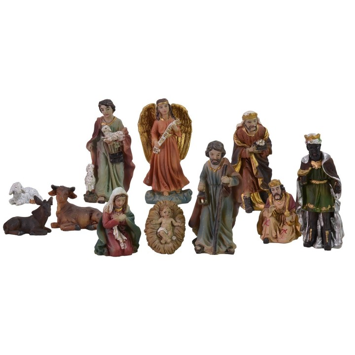 Nativity 5 cm in resin with 11 subjects
