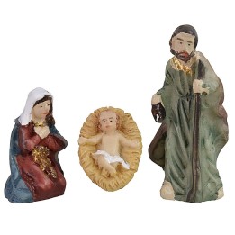 Natività 3 soggetti 3,5 cm in resina