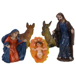 Natività 5 soggetti serie 8 cm in resina