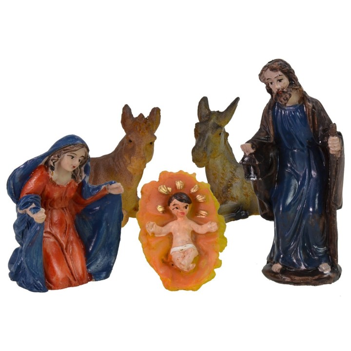 Nativity 5 subjects series 8 cm in resin