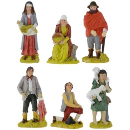 Set 6 statue in resina 9 cm