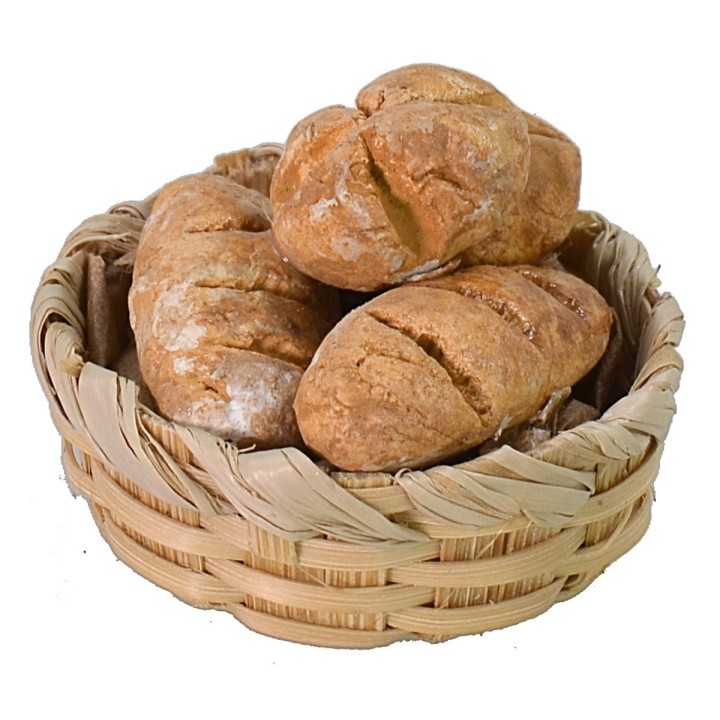 Cesto in vimini con pane ø 3 cm - P30