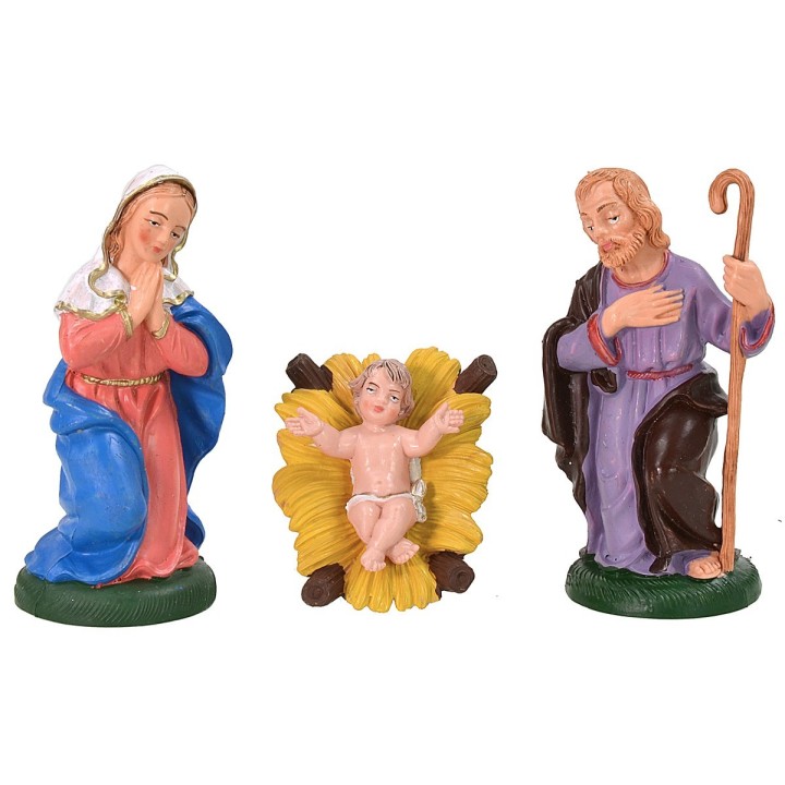 Nativity set 3 pcs color series 12 cm in pvc