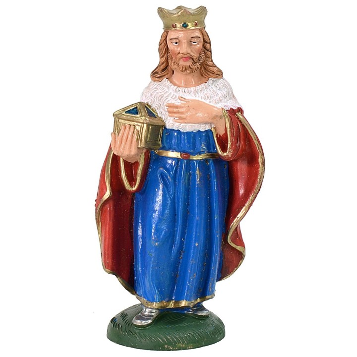 Conjunto de tres Reyes Magos serie color 12 cm en pvc