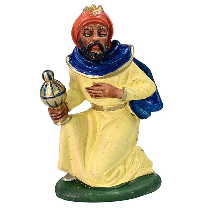 Conjunto de tres Reyes Magos serie color 12 cm en pvc