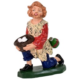 Pastor con regalos serie color 12 cm en pvc