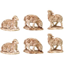 Conjunto de 6 ovejas para estatuas de 7 cm - Cód. 