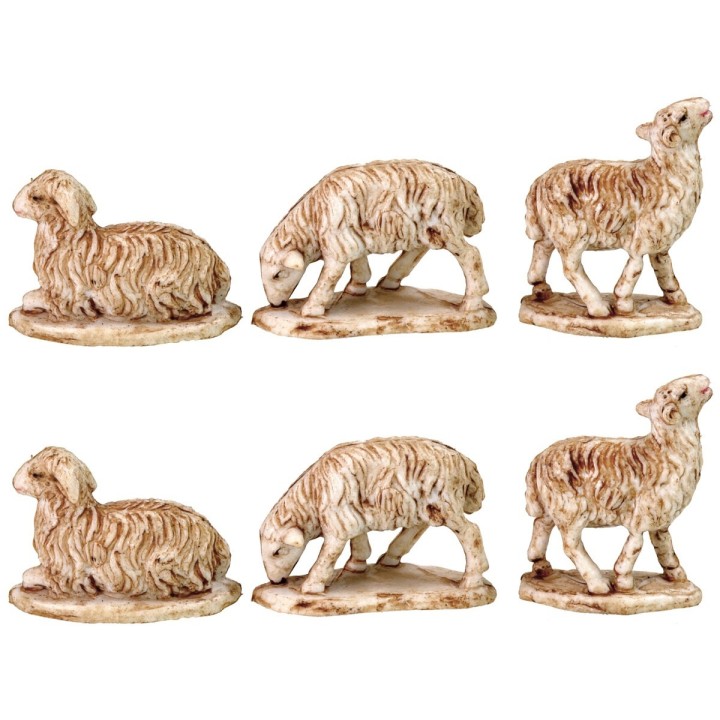 Set of 6 sheep for statues 7 cm- Cod. 