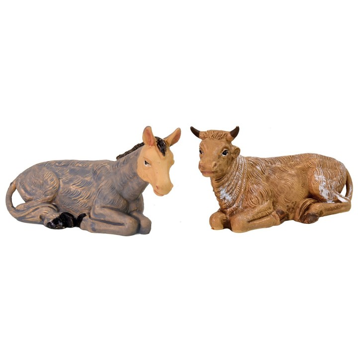 Bue y asno serie lux 12 cm en pvc