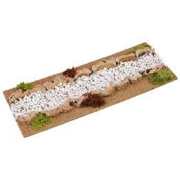 Camino blanco modular para belén de 12x32x2 cm h