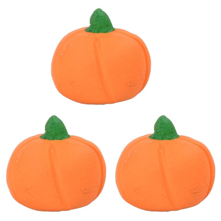 Conjunto de tres calabazas de resina de 2 cm