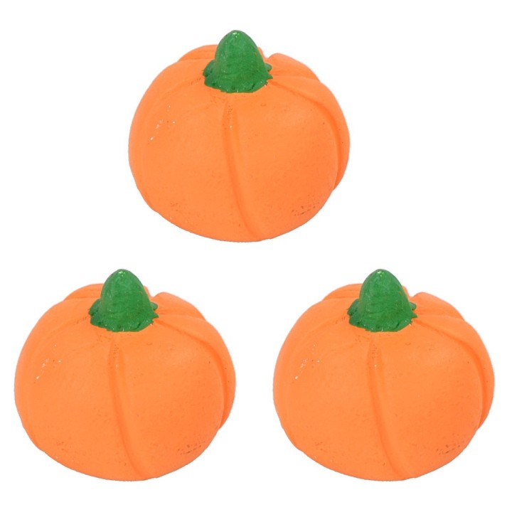 Set tre zucche in resina 2 cm
