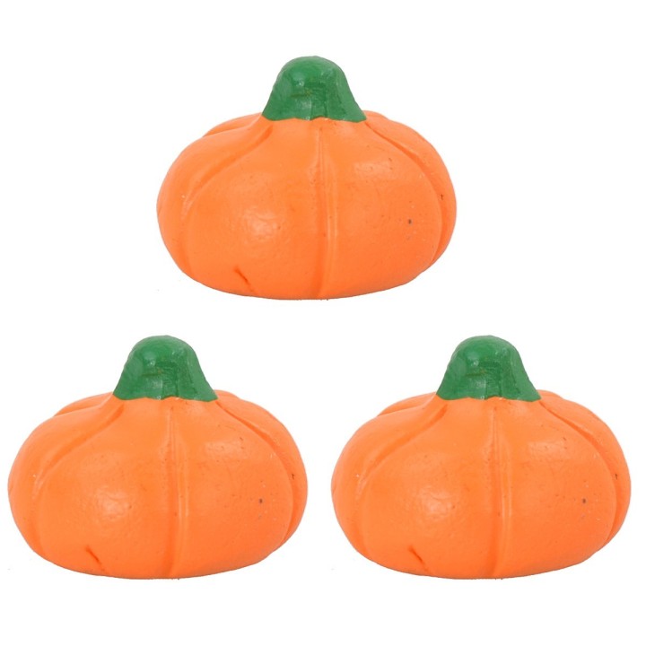 Set tre zucche in resina 2,5 cm