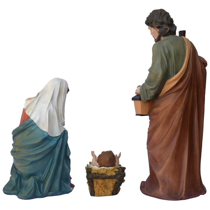 Natività 3 soggetti in resina h 80 cm